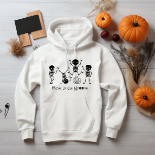 Halloween-Skelett geht zum Groove Hoodie