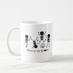 Halloween-Skelett geht zum Groove Kaffeetasse