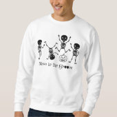 Halloween-Skelett geht zum Groove Sweatshirt (Vorderseite)
