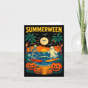 Halloween-Skelett-Geist-Strand-Kostüm Gruselig Karte