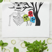 Halloween-Skelett Geschirrtuch (Gefaltet)
