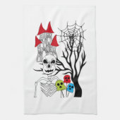 Halloween-Skelett Geschirrtuch (Vertikal)