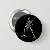 Halloween Skelett Gitarrenrock und Roll Nd Button (Vorne & Hinten)