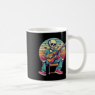 Halloween Skelett Gitarrenrock und Roll Nd Kaffeetasse