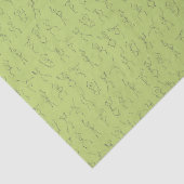 Halloween Skelett - grün Seidenpapier (Detail)