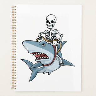 Halloween-Skelett-Hai Lustiges Halloween-Geschenk Planer