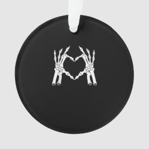 Halloween-Skelett-Herz-Hand-Minimal-Look Ornament