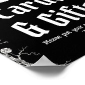 Halloween Skelett Hochzeitskarten und Geschenkzeic Poster (Ecke)
