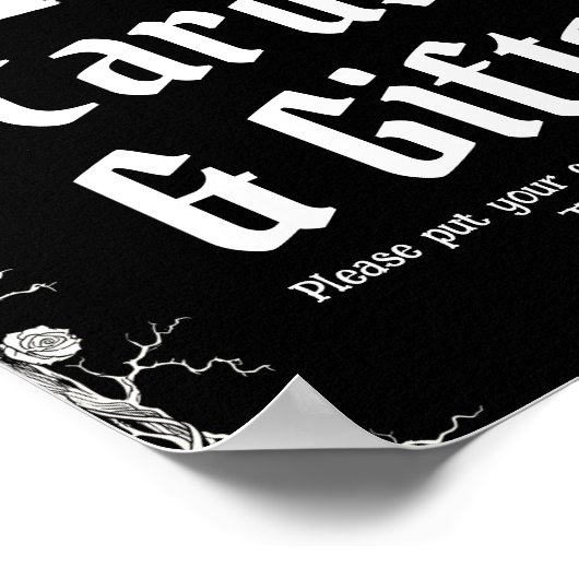 Halloween Skelett Hochzeitskarten und Geschenkzeic Poster (Ecke)