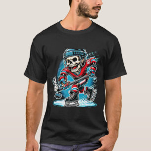 Halloween Skelett Hockey T-Shirt