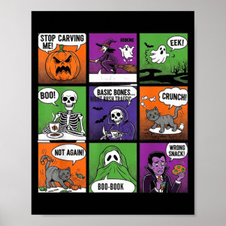 Halloween-Skelett-Humor-Comicpanels Poster