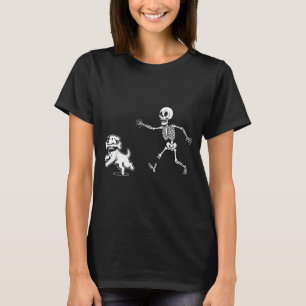 Halloween-Skelett-Hund-Süßigkeiten-oder-Streiche-K T-Shirt
