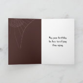 Halloween Skelett im alten Stuhl Karte (Innenseite)