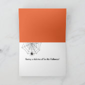 Halloween Skelett in Candy Corn Karte (Innenseite)