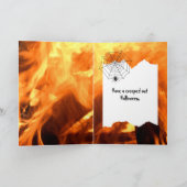Halloween Skelett in Flammen Karte (Innenseite)