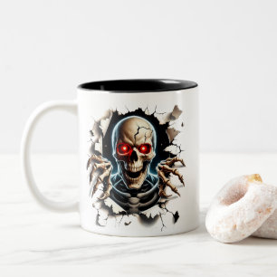 Halloween-Skelett-Kaffeetasse Zweifarbige Tasse