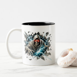 Halloween-Skelett-Kaffeetasse Zweifarbige Tasse