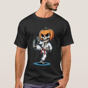 Halloween-Skelett Karate Lustiges Spuk Karate Skel T-Shirt