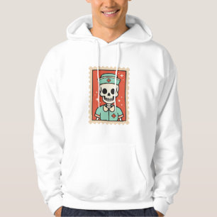 Halloween-Skelett-Krankenschwester-Stempel-Design_ Hoodie