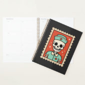 Halloween-Skelett-Krankenschwester-Stempel-Design_ Planer (Anzeige)