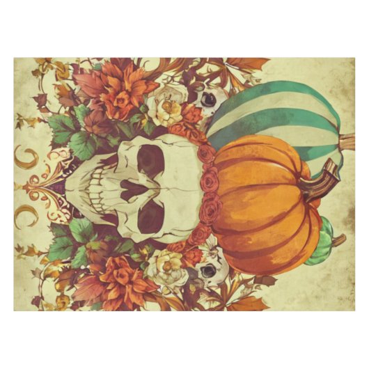 Halloween/Skelett/Kürbis/Fall Tablette Tischdecke (Vorderseite (Horizontal))