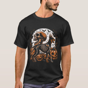 Halloween-Skelett laufender skelettartiger Doberma T-Shirt