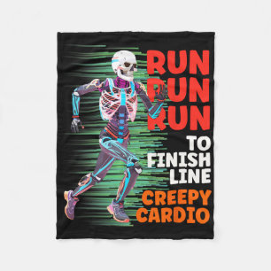 Halloween-Skelett-Läufer Gruseliger Cardio-Jogger- Fleecedecke