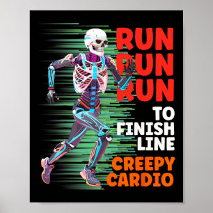 Halloween-Skelett-Läufer Gruseliger Cardio-Jogger- Poster