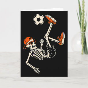 Halloween-Skelett Lustiges Fußball-Shirt für Teena Karte