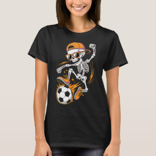Halloween-Skelett Lustiges Fußball-Shirt für Teena T-Shirt