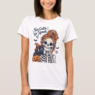 Halloween-Skelett-Mädchen Zu Süß zum Gruseln T-Shirt