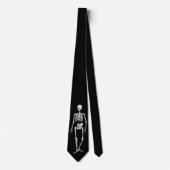 Halloween Skelett Menschliche Anatomie Kunst Krawatte (Vorderseite)