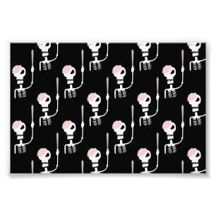 Halloween-Skelett mit einem Schwert Fotodruck