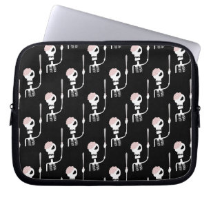 Halloween-Skelett mit einem Schwert Laptopschutzhülle