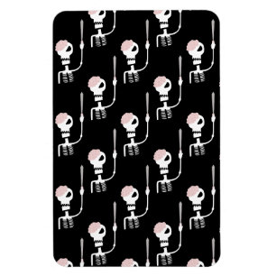 Halloween-Skelett mit einem Schwert Magnet