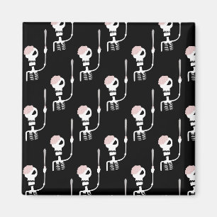 Halloween-Skelett mit einem Schwert Magnet
