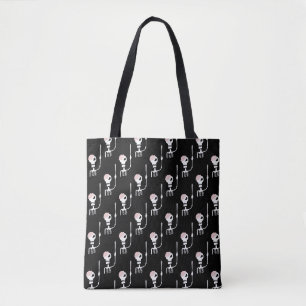 Halloween-Skelett mit einem Schwert Tasche