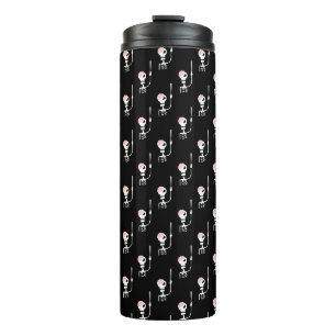 Halloween-Skelett mit einem Schwert Thermosbecher