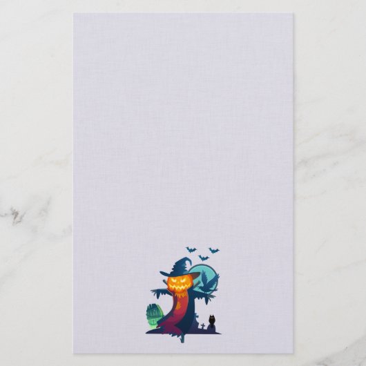 Halloween-Skelett mit Fledermauskeule Briefpapier (Vorderseite)