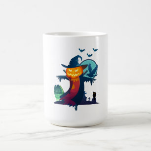 Halloween-Skelett mit Fledermauskeule Kaffeetasse
