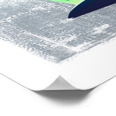 Halloween-Skelett mit Fledermauskeule Poster (Ecke)