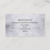 Halloween-Skelett mit Fledermauskeule Visitenkarte (Rückseite)