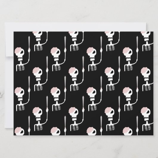 Halloween-Skelett mit Schwert (Vorderseite)