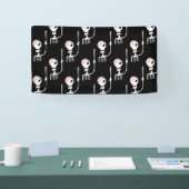 Halloween-Skelett mit Schwert Banner (Messe)