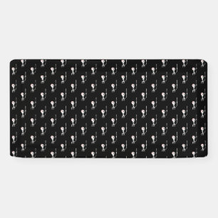 Halloween-Skelett mit Schwert Banner