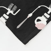 Halloween-Skelett mit Schwert Fleecedecke (Ecke)