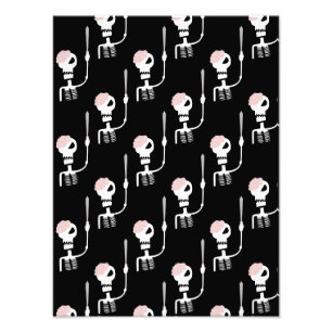 Halloween-Skelett mit Schwert Fotodruck
