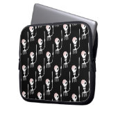 Halloween-Skelett mit Schwert Laptopschutzhülle (Vorderseite Links)