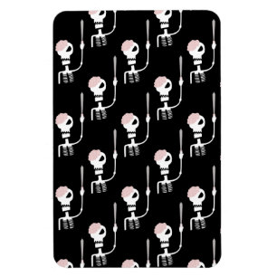 Halloween-Skelett mit Schwert Magnet