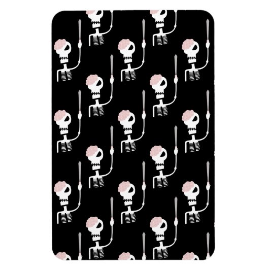 Halloween-Skelett mit Schwert Magnet (Vertikal)